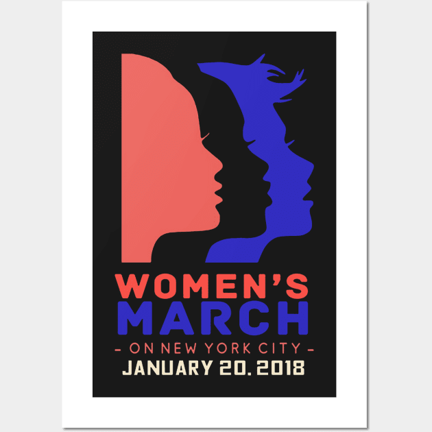 women's march new york city Wall Art by zakytuntun